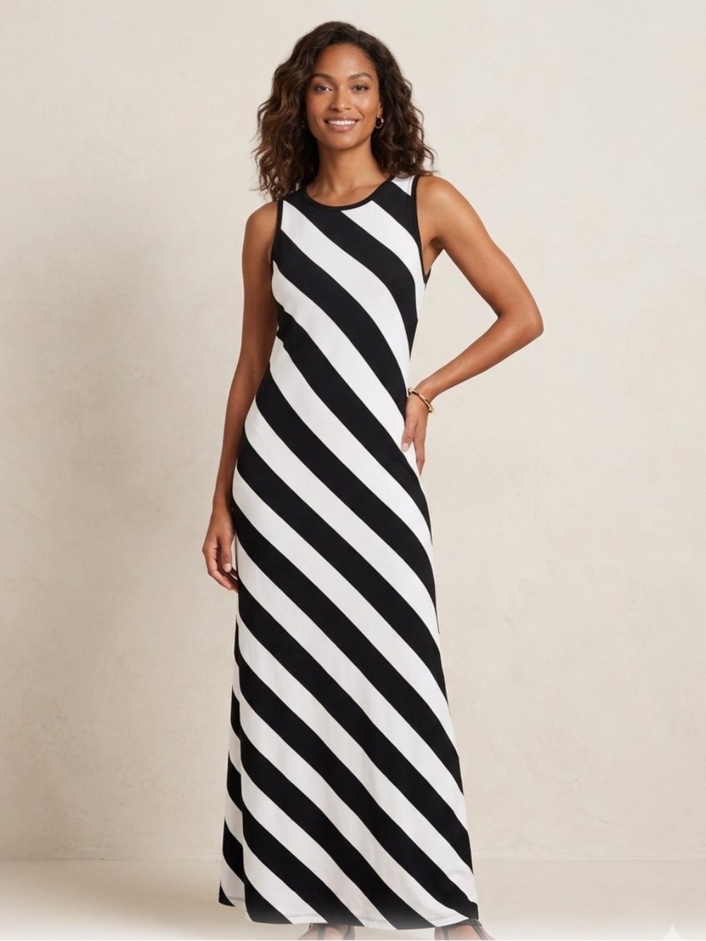 Ellen Tracy Sleeveless Maxi Dress Black & White Size 8
Beach vacation leisure